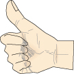 親指イラスト